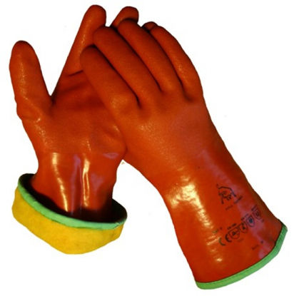 Afbeelding van WERKHANDSCH ROOD BONT GEVOERD MT 10