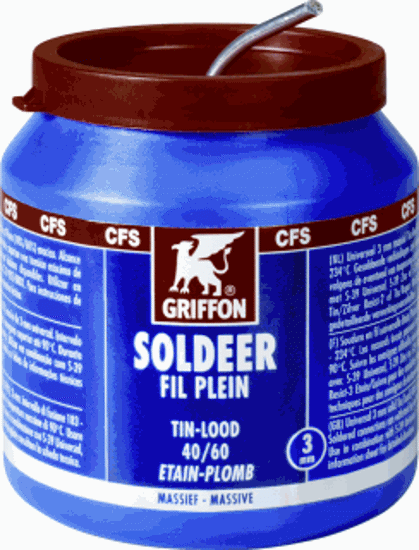 Afbeelding van SOLDEER GRIFFON TIN-LOOD 40/60 3MM 500GR