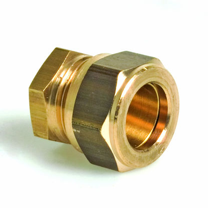 Afbeelding van EINDKOPPELING MESSING KNEL 12 MM