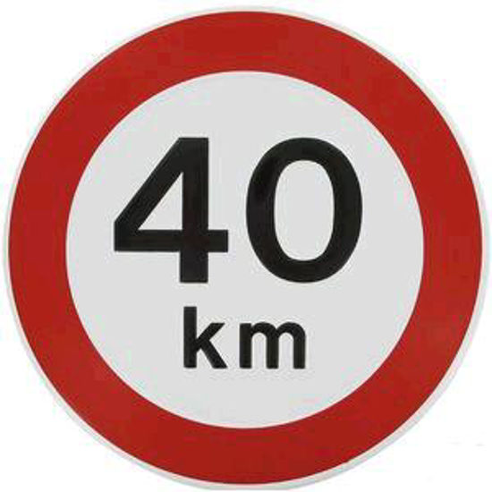 Afbeelding van BORD "40KM"