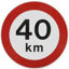 Afbeelding van BORD "40KM"