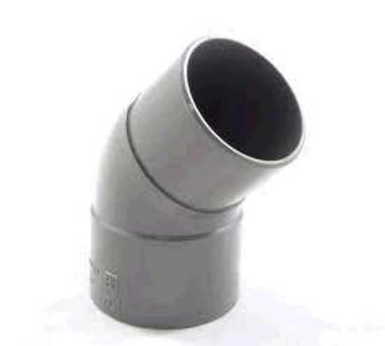 Afbeelding van PVC R.W.A. BOCHT 45º 70 MM