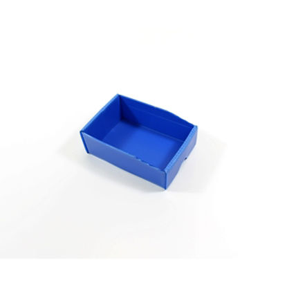 Afbeelding van PLASTIC VOUWBAKJE BLAUW 18X12X6,5/5 CM