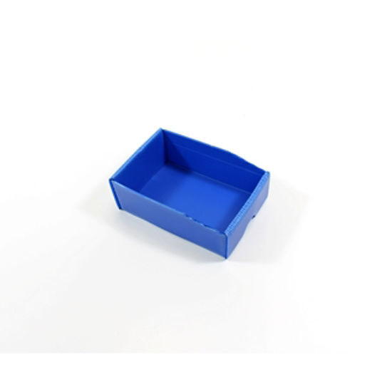 Afbeelding van PLASTIC VOUWBAKJE BLAUW 18X12X6,5/5 CM