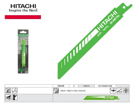 Afbeelding van RECIPROZAAGBLAD  HIKOKI RM34B 5ST