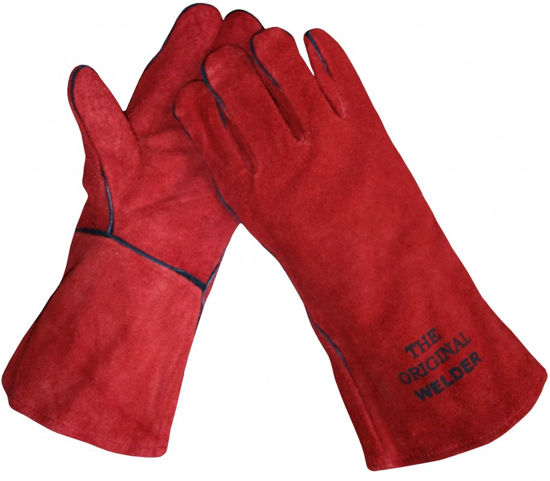 Afbeelding van LASHANDSCHOEN LANG GEV.LEER ROODBRUIN