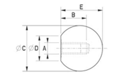 Afbeelding van KOGELKNOP NYLON M10