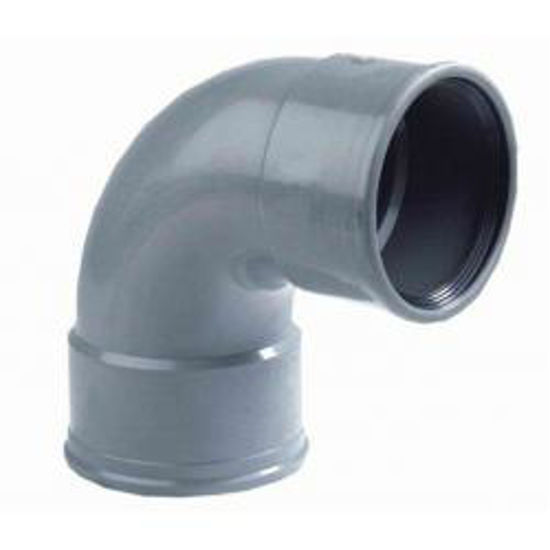 Afbeelding van PVC RIOOLBOCHT 87° MANCHET 125 MM