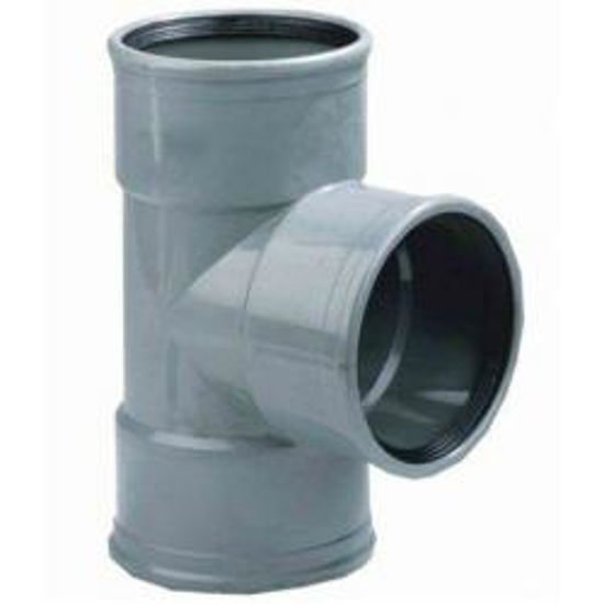 Afbeelding van PVC RIOOL T-STUK 87° MANCHET 125 MM