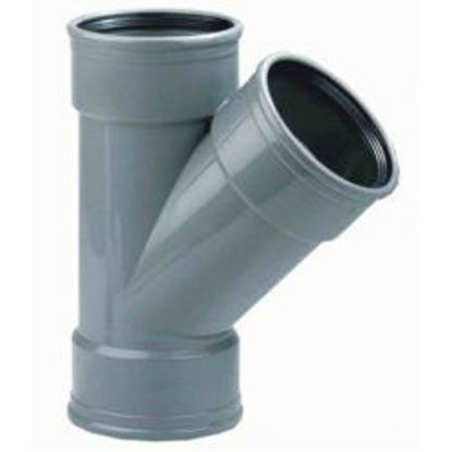 Afbeelding van PVC RIOOL T-STUK 45° MANCHET 110 MM