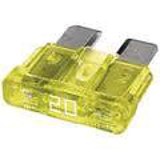 Afbeelding van STEEKZEKERING GEEL 20 AMP 25 ST