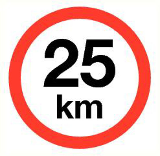 Afbeelding van BORD "25KM"