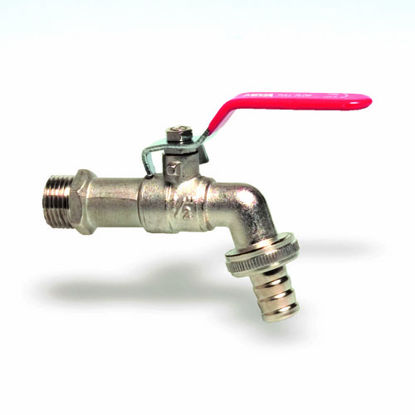 Afbeelding van KOGELKRAAN SLANGWARTEL MESSING 1/2"X12MM