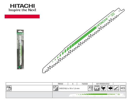 Afbeelding van RECIPROZAAGBLAD HIKOKI  RW30 5ST