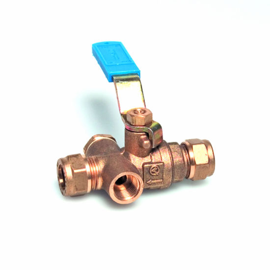 Afbeelding van KOGELSTOPKRAAN MESSING KNEL AFTAP 15 MM