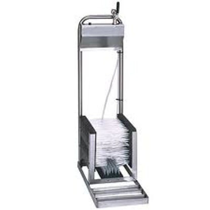 Afbeelding van LAARZENREINIGER 5 BORSTELS RVS MET KRAAN