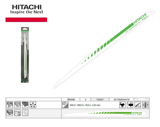 Afbeelding van RECIPROZAAGBLAD HIKOKI RW50B 5ST