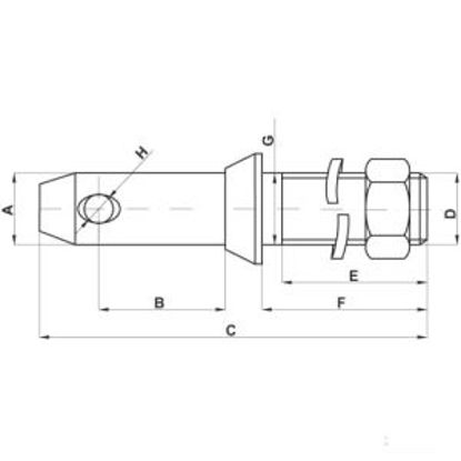 Afbeelding van WERKTUIGPEN DRIEPUNT 3/4 UNFX139 MM