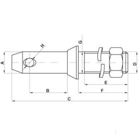 Afbeelding van WERKTUIGPEN DRIEPUNT 3/4 UNFX139 MM