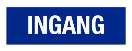 Afbeelding van BORD "INGANG"