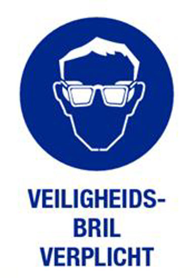 Afbeelding van BORD "VEILIGHEIDSBRIL VERPLICHT"