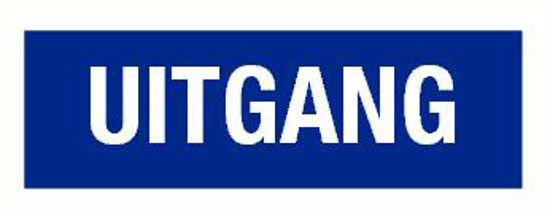 Afbeelding van BORD "UITGANG"
