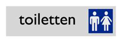 Afbeelding van BORDJE "TOILETTEN" DAMES EN HEREN