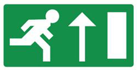 Afbeelding van STICKER NOODUITGANG OMHOOG