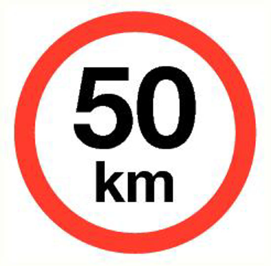 Afbeelding van BORD "50KM"