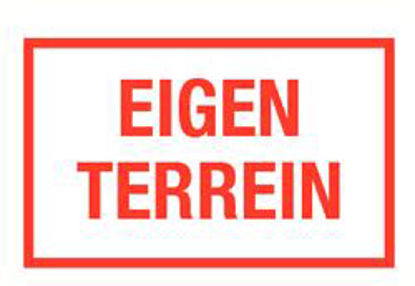 Afbeelding van BORD "EIGEN TERREIN"