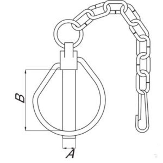 Afbeelding van BORGPEN MET KETTING
