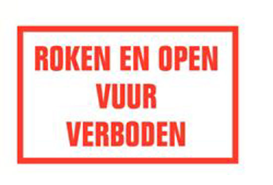 Afbeelding van BORD "ROKEN EN OPEN VUUR VERBODEN"