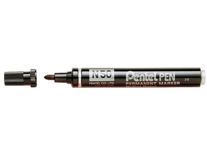 Afbeelding van MERKSTIFT PENTEL N50 ZWART 12 ST