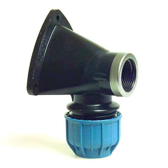 Afbeelding van PP KLEMKNIE + MUURPLAAT BI 25 X 3/4"MM