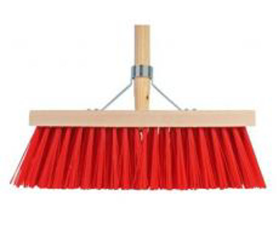 Afbeelding van BEZEM ROOD 41CM STEEL+STOKHOUDER BB18C