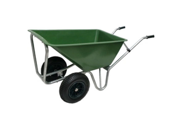 Afbeelding van KRUIWAGEN BUDGET PE-GROEN 2- WIEL 160 LT