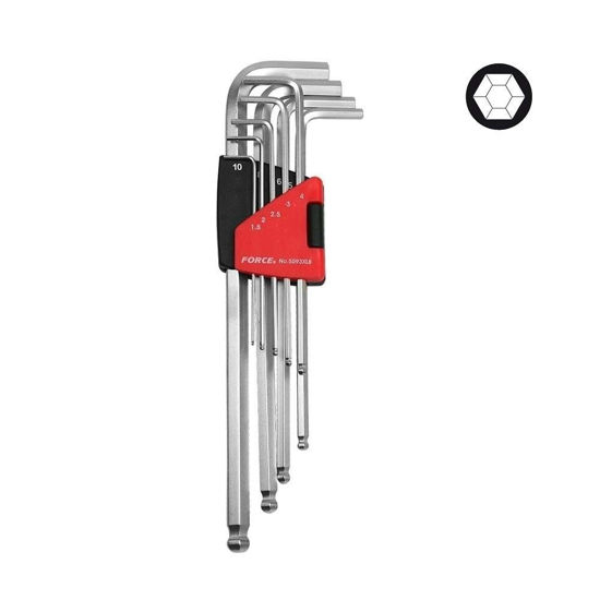 Afbeelding van STIFTSLEUTELSET INBUS FORCE 9-DLG