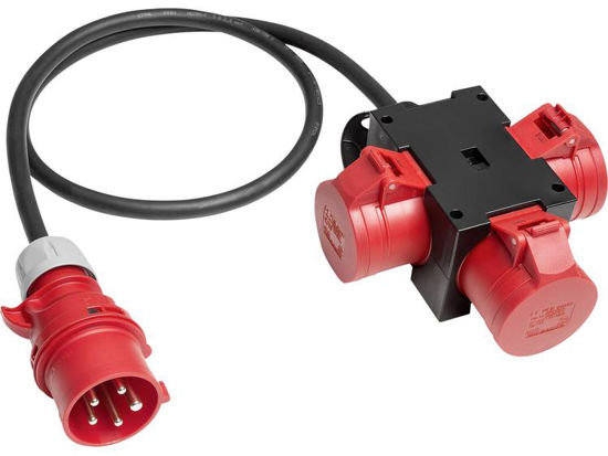 Afbeelding van VERDEELBLOK CEE 3X CEE 16A 5P + STEKKER