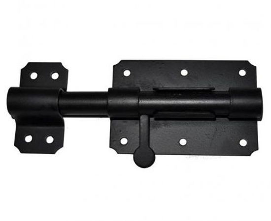 Afbeelding van PLAATGRENDEL ZWART 100X50MM