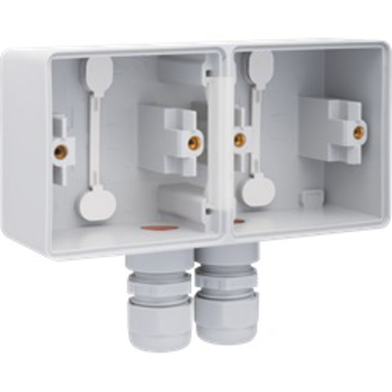 Afbeelding van OPBOUWDOOS IP55 2V HORIZON. 2XWARTEL