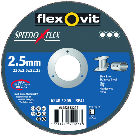 Afbeelding van SLIJPSCHIJF SPEEDOFLEX INOX 230X2,5MM