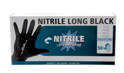 Afbeelding van NITRIL  HANDSCHOEN ZWART MT S 100ST