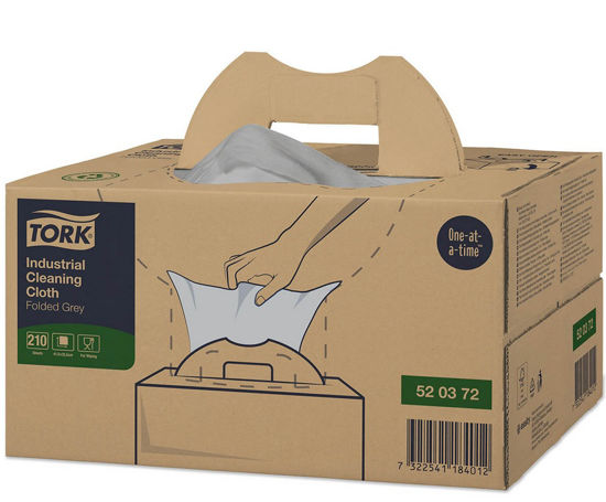 Afbeelding van POETSDOEKEN TORK GRIJS 520372 210 ST