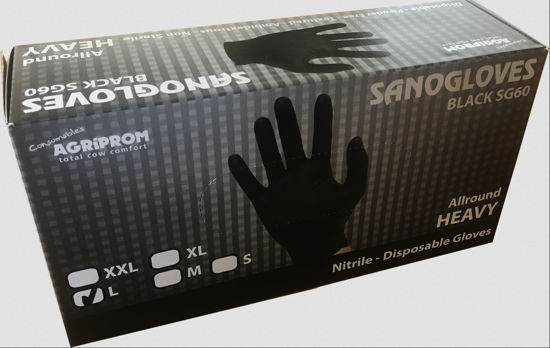 Afbeelding van NITRIL HANDSCHOEN ZWART MT XXL 90ST