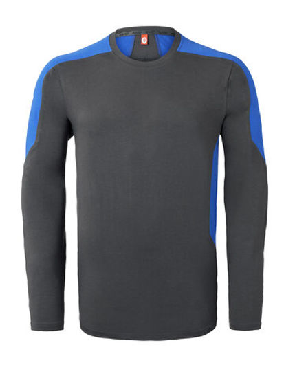Afbeelding van SHIRT LANGE MOUW HAVEP GRIJS/BLAUW MT M